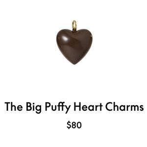 Roxanne Assoulin The Big Puffy Heart Charm In Bark